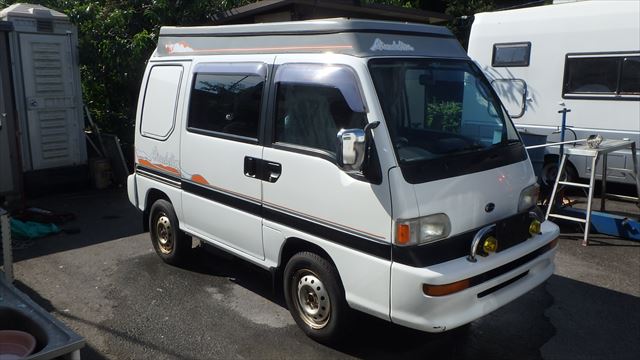 中古キャンピングカー スバル ドミンゴ アラジンキャンパー ８９万円
